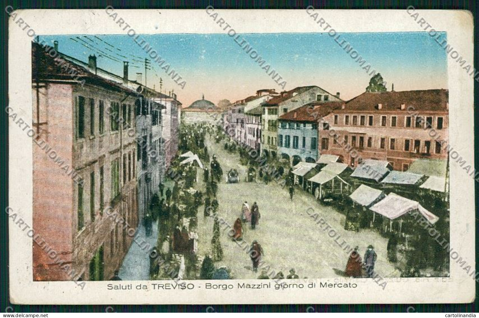 Treviso Città Mercato Cartolina QK2383 - Treviso