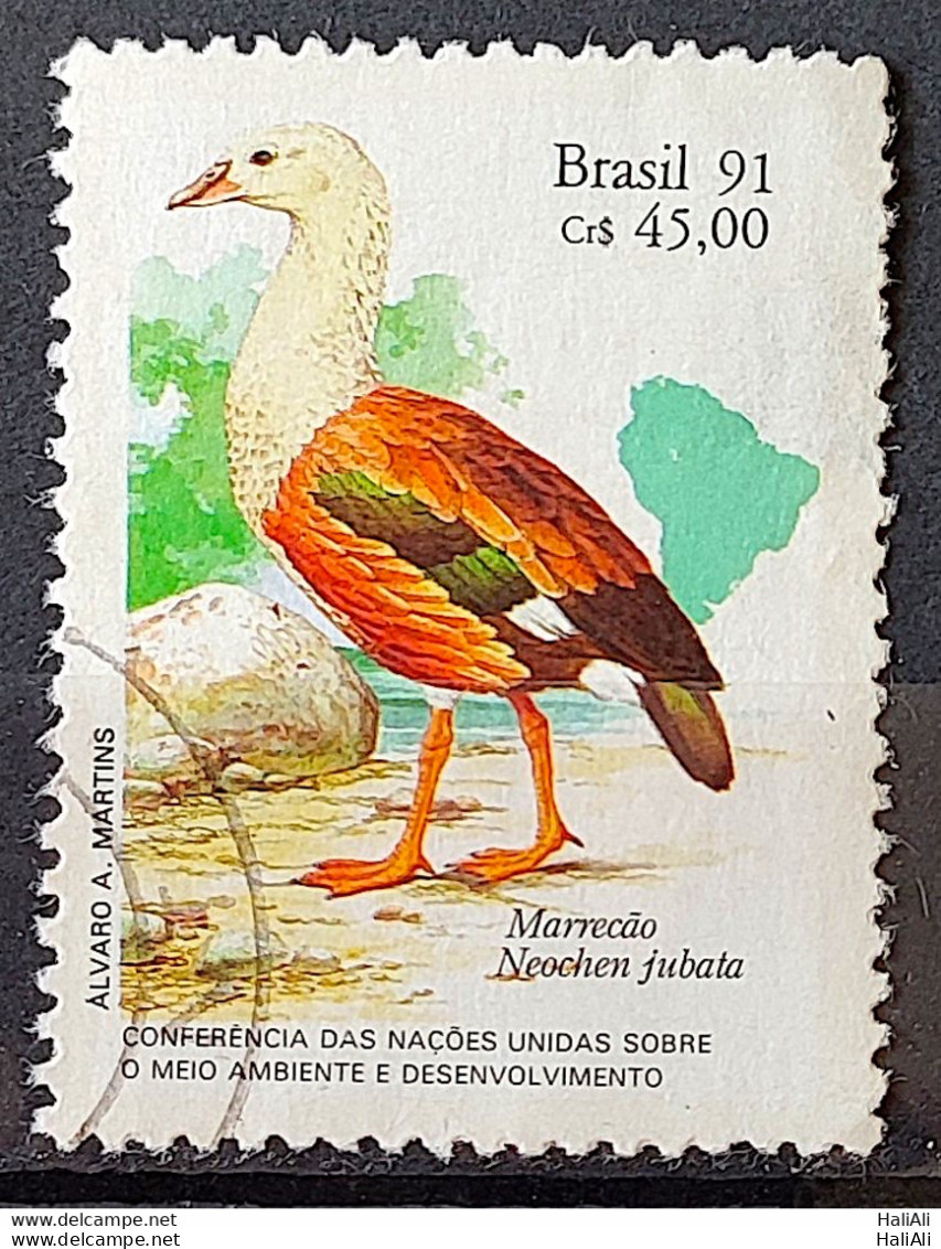 C 1736 Brazil Stamp Environment Marriage Birds 1991 Circulated 1 - Gebruikt