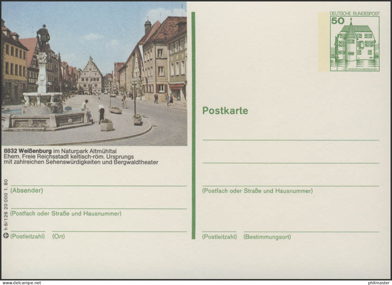 P130-h8/126 - 8832 Weißenburg, Rathaus ** - Bildpostkarten - Ungebraucht