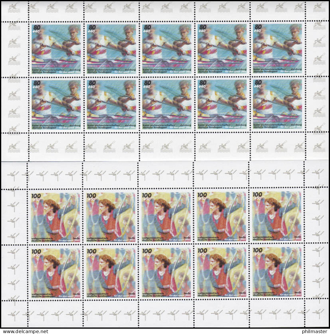 1777-1780 Sporthilfe - Vier Komplette 10er-Bogen, Satz ** - 1991-2000