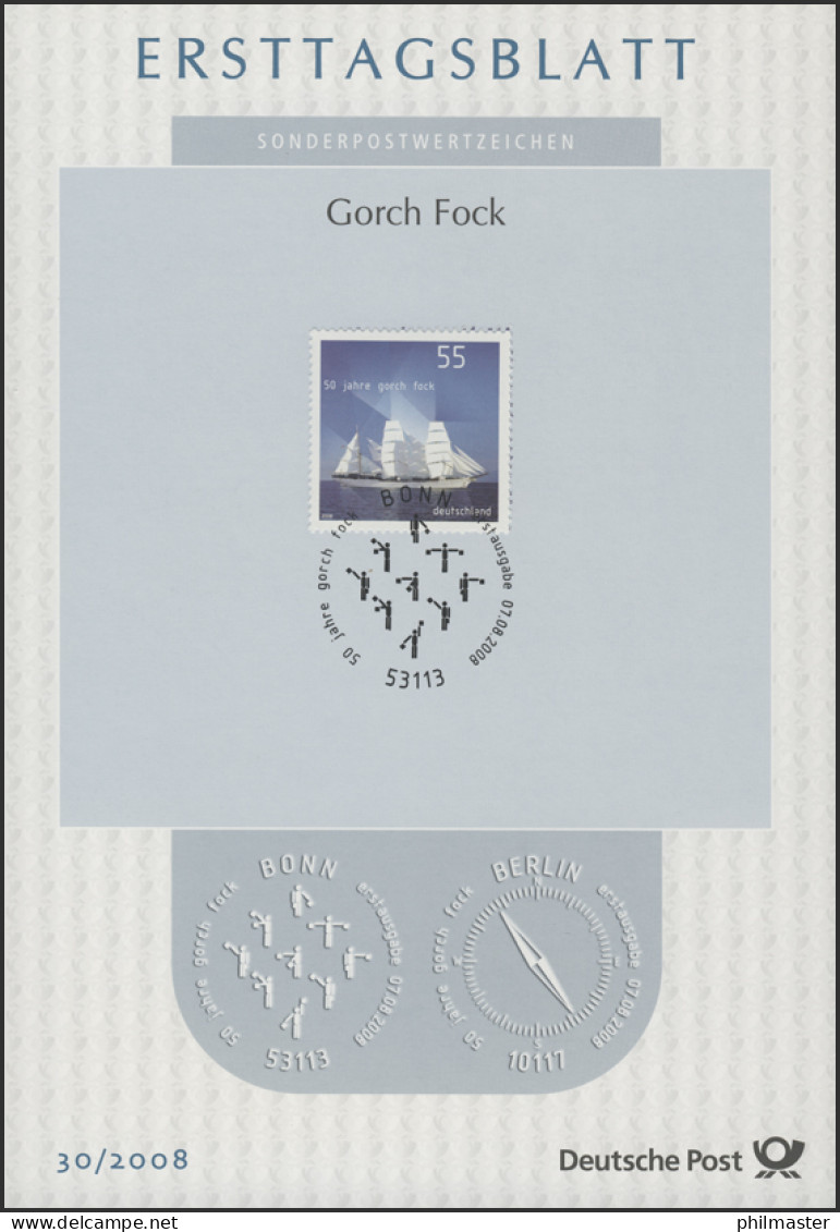 ETB 30/2008 Segelschulschiff Gorch Fock  - 2001-2010