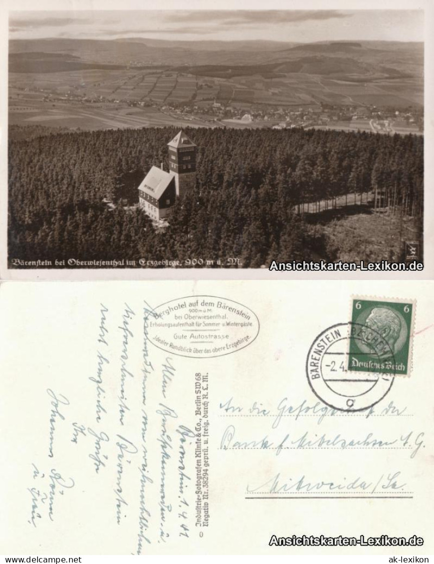 Bärenstein-Altenberg (Erzgebirge) Bärenstein Mit Berghotel - Luftbild 1941 - Baerenstein