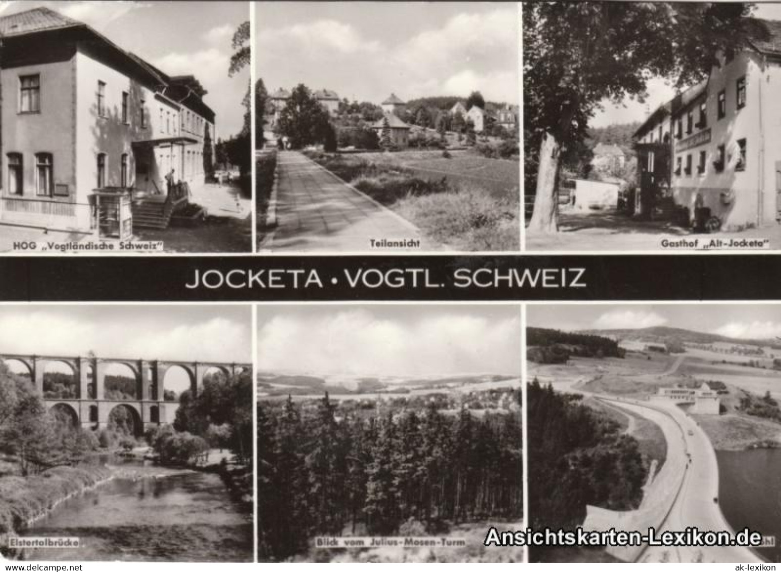 Jocketa-Pöhl Mehrbild AK Ua HOG &#34;Vogtländische Schweiz&#34; 1974 - Pöhl