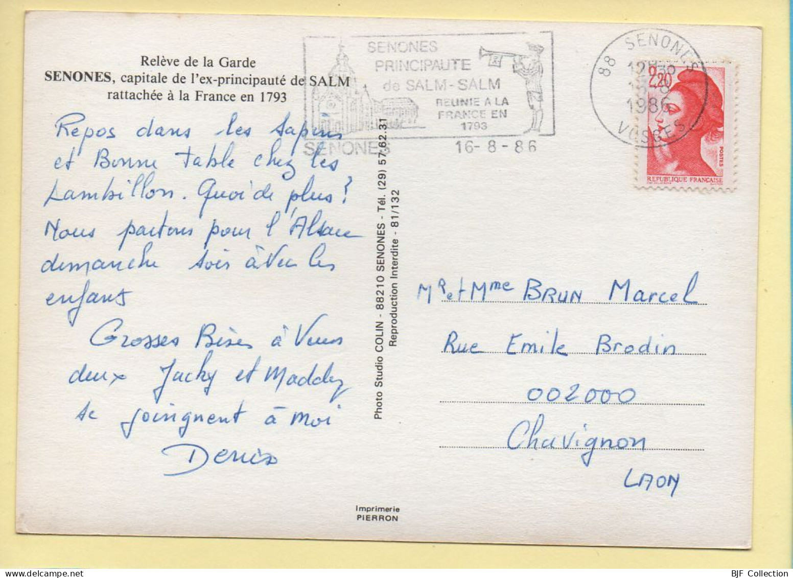 88. SENONES – Capitale De L'ex-principauté De SALM Rattachée à La France En 1793 / Relève De La Garde - Senones