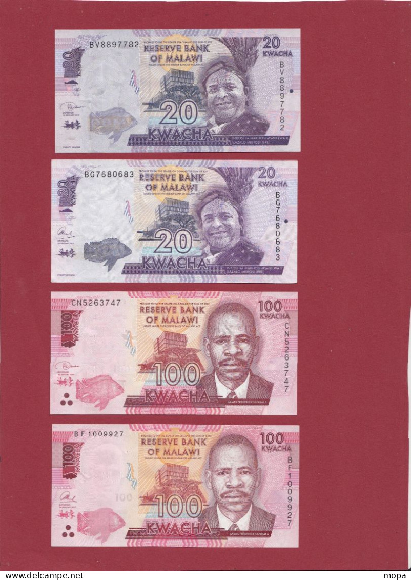 Malawi 14 Billets ---7 En UNC Et 7 Dans L 'état - Malawi