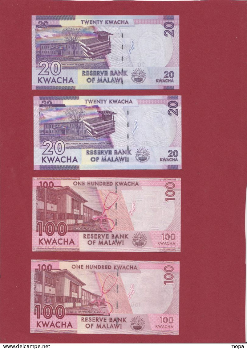 Malawi 14 Billets ---7 En UNC Et 7 Dans L 'état - Malawi