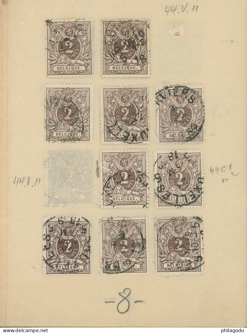 Joli lot du 2c brun. (Sc.29)  ±140 timbres