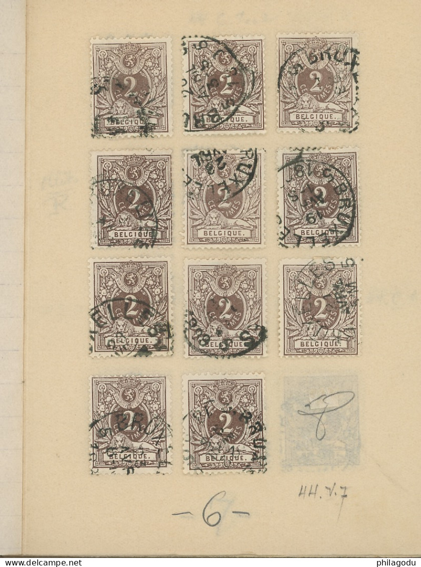 Joli lot du 2c brun. (Sc.29)  ±140 timbres