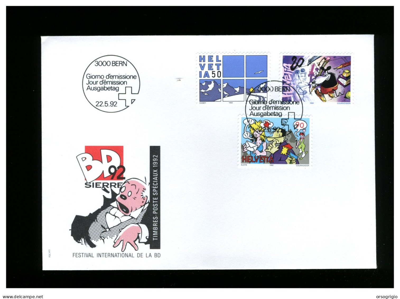 SVIZZERA - HELVETIA - FDC 1992 - FDC