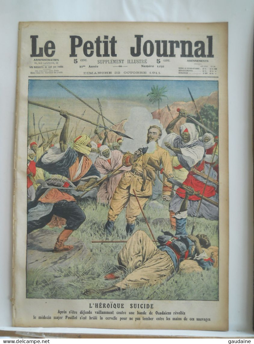 LE PETIT JOURNAL N°1092 – 22 OCTOBRE 1911 – HEROIQUE SUICIDE – ACROBATES CHINOIS – CHINE - CIRQUE - Le Petit Journal