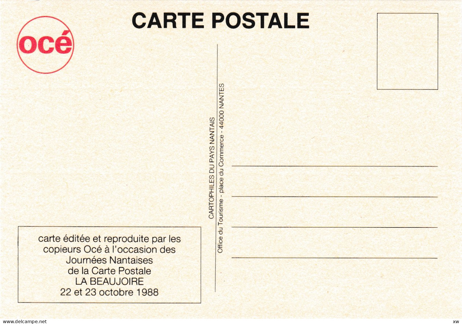 ILLUSTRATEUR - CPM Barberousse Carte Privée Océ Journées Nantaises De La Carte Postale Nantes 1988 - 21-04-24 - Barberousse