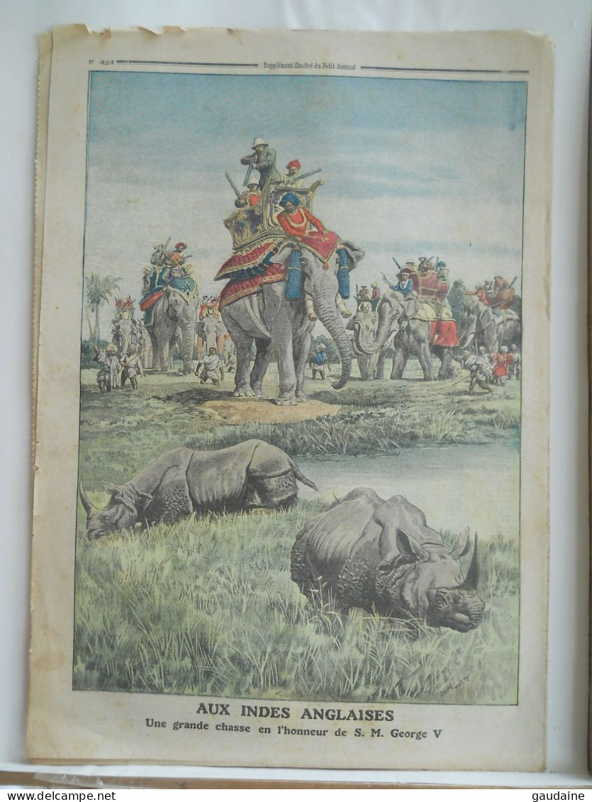 LE PETIT JOURNAL N°1102 – 31 DECEMBRE 1911 – SALON DE L’AVIATION – INDE - CHASSE A L’ELEPHANT - Le Petit Journal