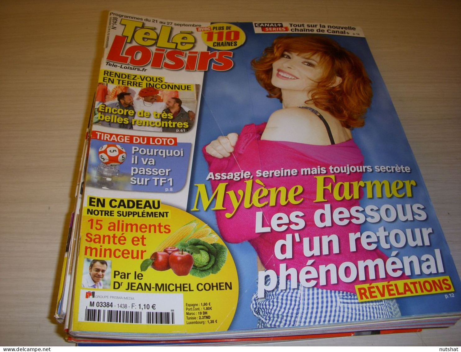 TELE LOISIRS 1438 09.2013 Mylene FARMER Edith PIAF Dany BOON BONES FALCO - Television