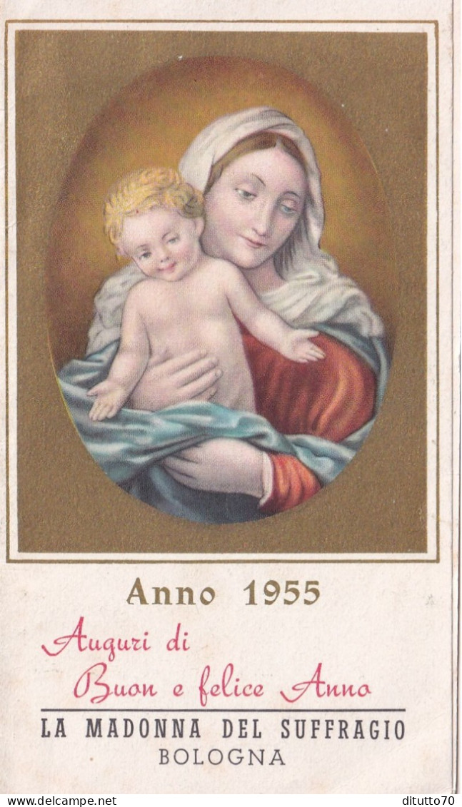 Calendarietto - La Madonna Del Suffragio- Bologna - Anno 1955 - Petit Format : 1941-60