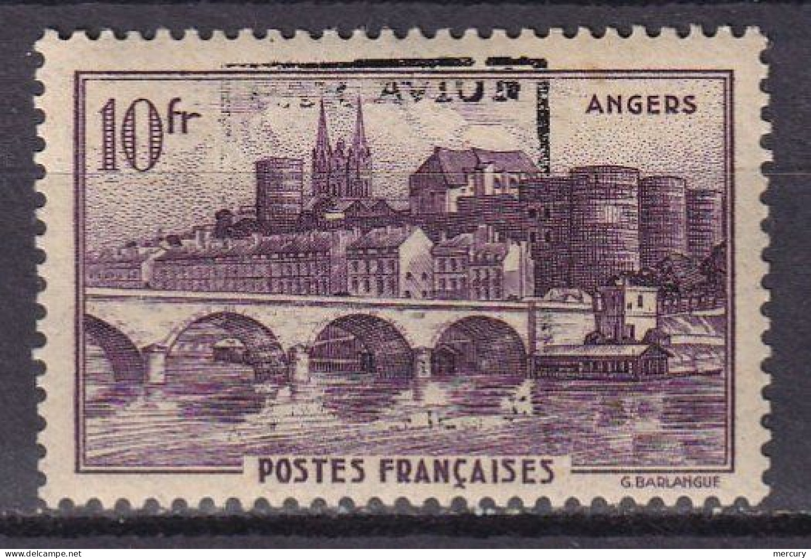 FRANCE - 10 F. Angers FAUX - Militärische Luftpost