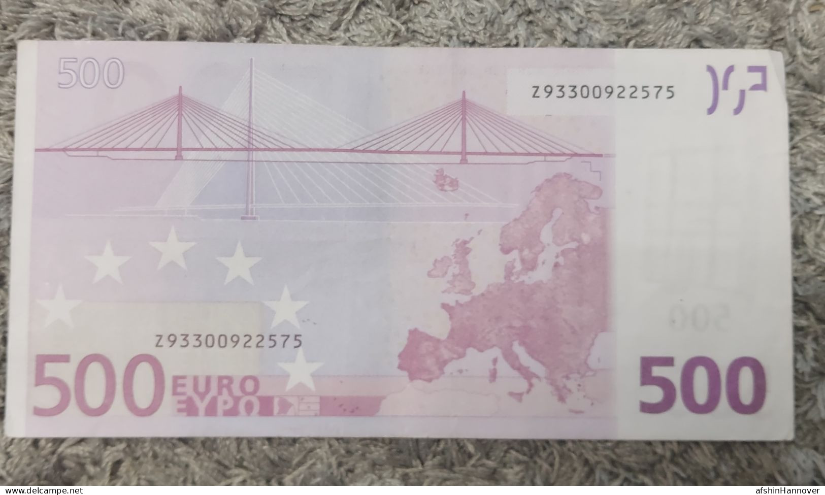 European Union  500 Euro Banknote 2002 Rare Z Series Belgien 500€ 2002 - 500 Euro