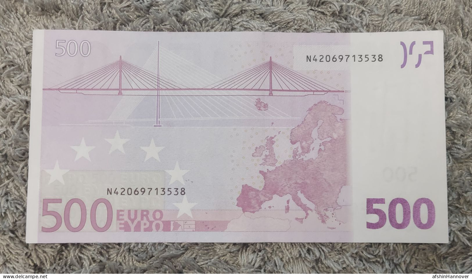 European Union  500 Euro Banknote 2002 Rare N Series Austria 500€ 2002 - 500 Euro