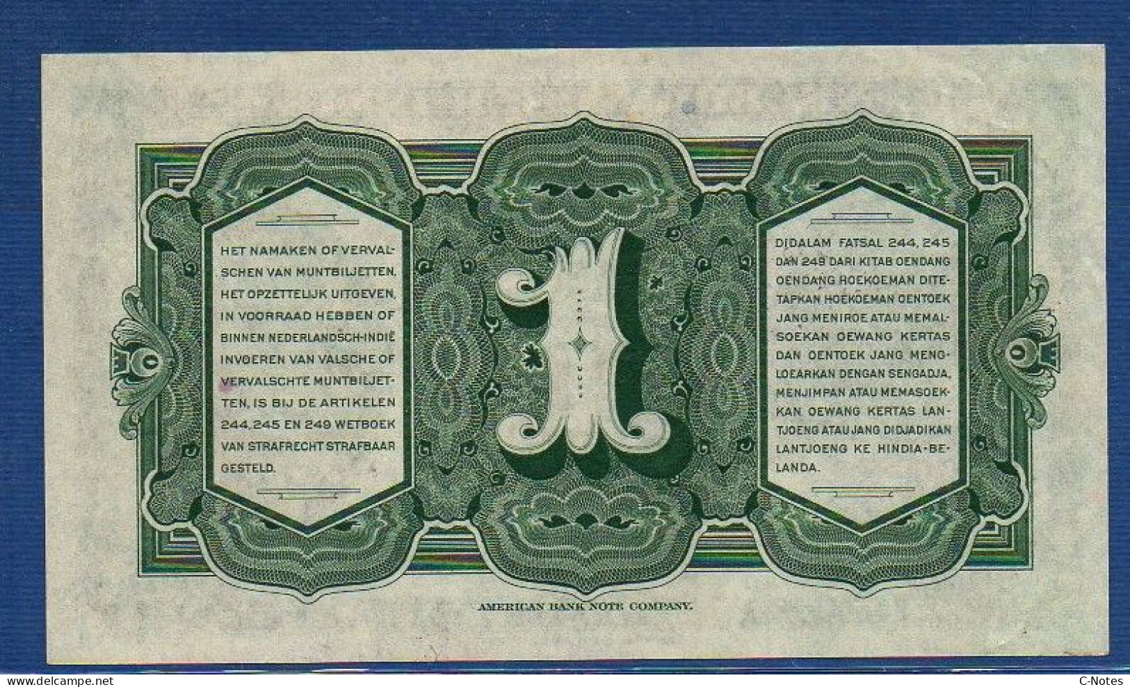 NETHERLANDS INDIES  - P.111a – 1 Gulden L.02.03.1943 VF/XF, S/n AC033676 - Dutch East Indies