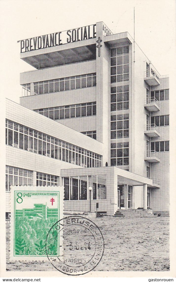 Carte Maximum Belgique 1951 840 Sanatorium Joseph Lemaire Tombeek Overyssche - 1934-1951