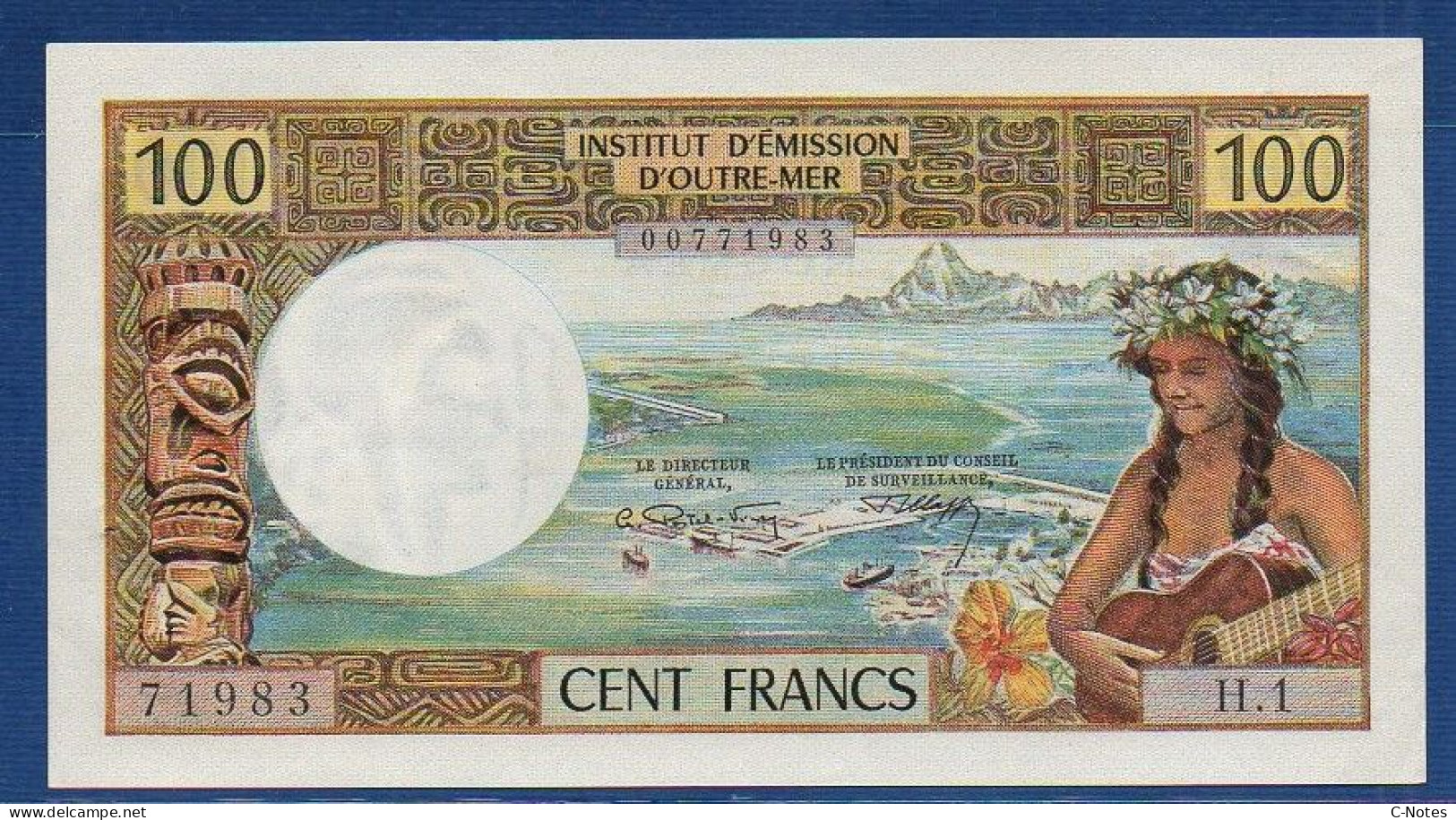 NEW CALEDONIA - Nouméa  - P.59 – 100 Francs ND (1969) AUNC, S/n H.1 71983 - Nouvelle-Calédonie 1873-1985