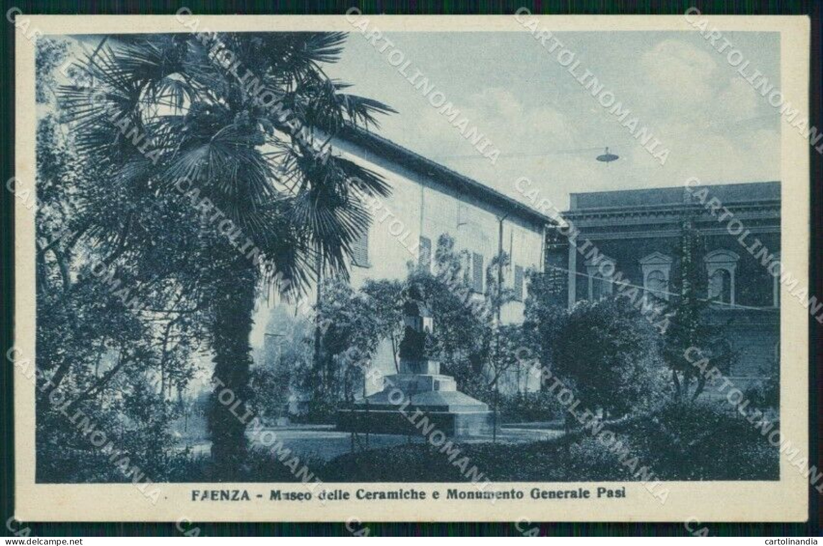 Ravenna Faenza Museo Delle Ceramiche Monumento Generale Pasì Cartolina RB7776 - Ravenna