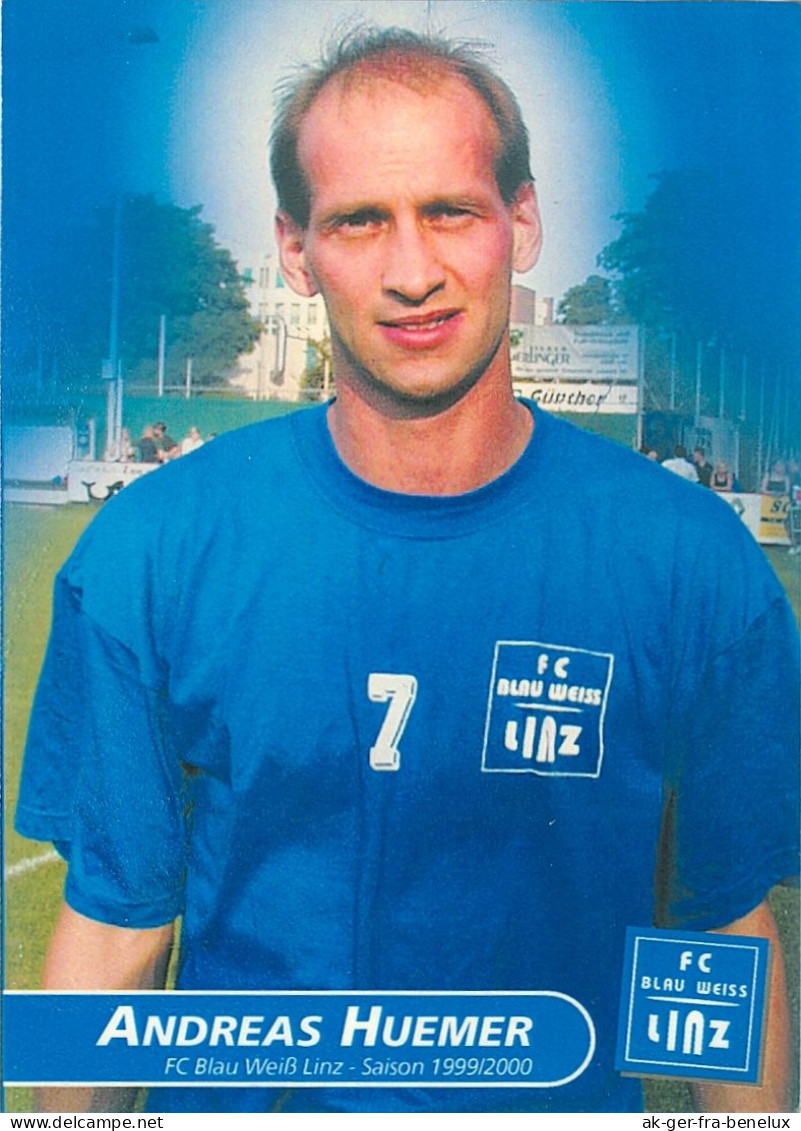 Autogrammkarte AK Andreas Andi Huemer FC Blau-Weiß Linz 99-00 BW SK VÖEST Stahl Keli Marchtrenk SV Traun GW Micheldorf - Authographs