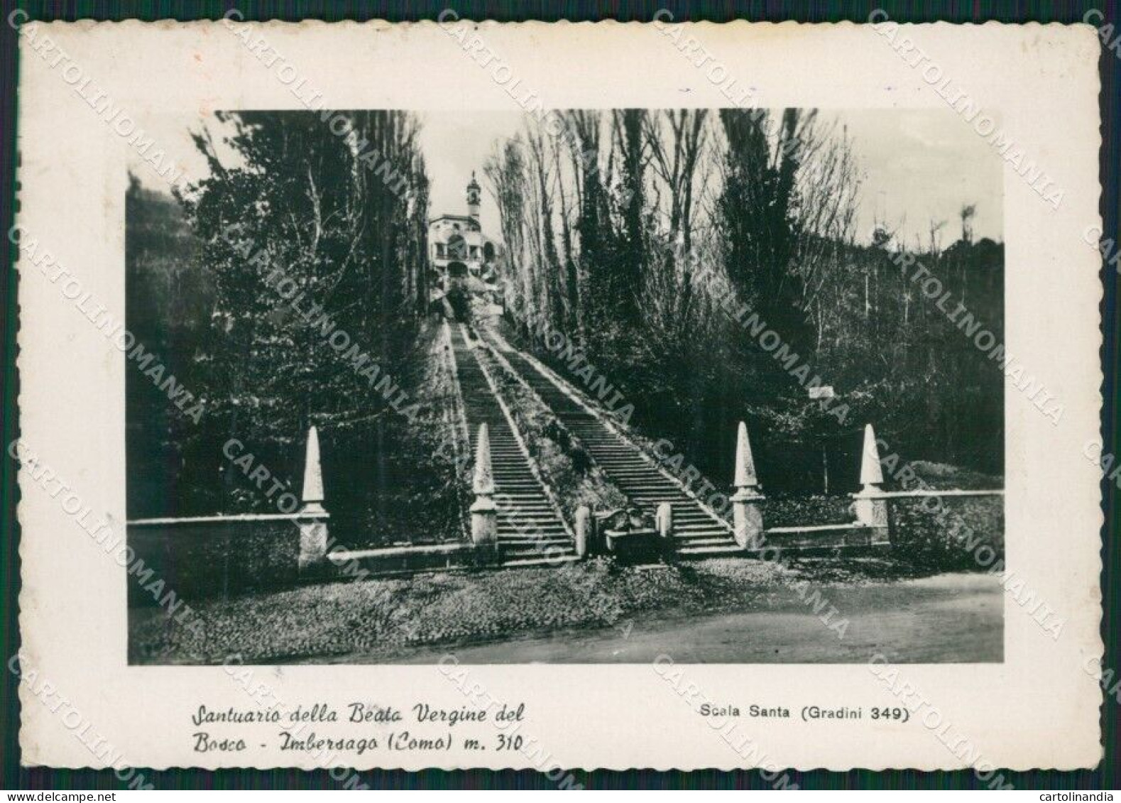 Lecco Imbersago Santuario PIEGHE Foto FG Cartolina KB3355 - Lecco