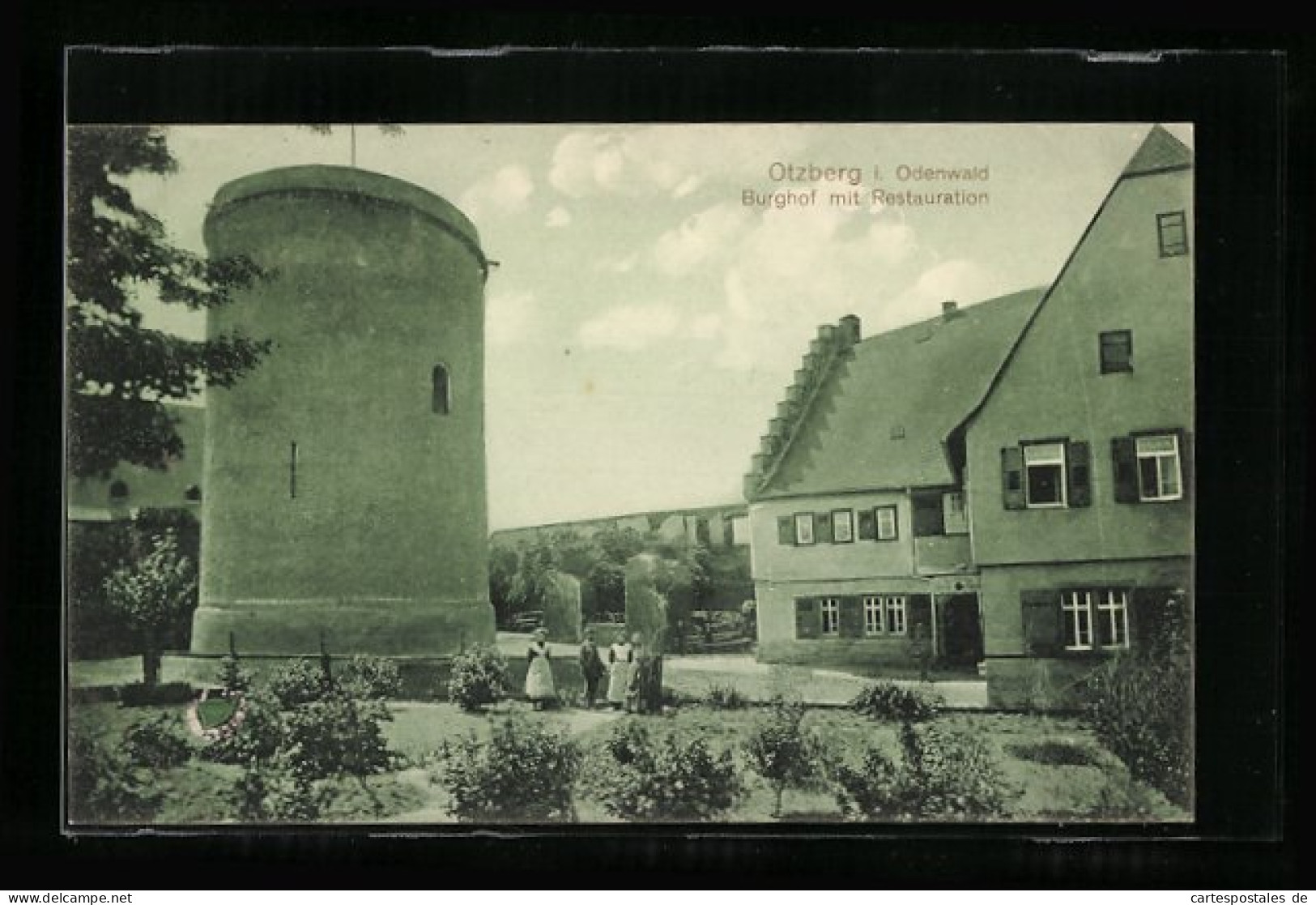 AK Otzberg /Odenwald, Burghof Mit Gasthaus  - Odenwald