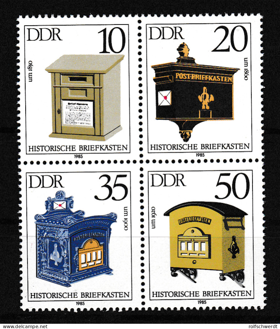 Historische Briefkästen, Viererblock ** - Sonstige & Ohne Zuordnung