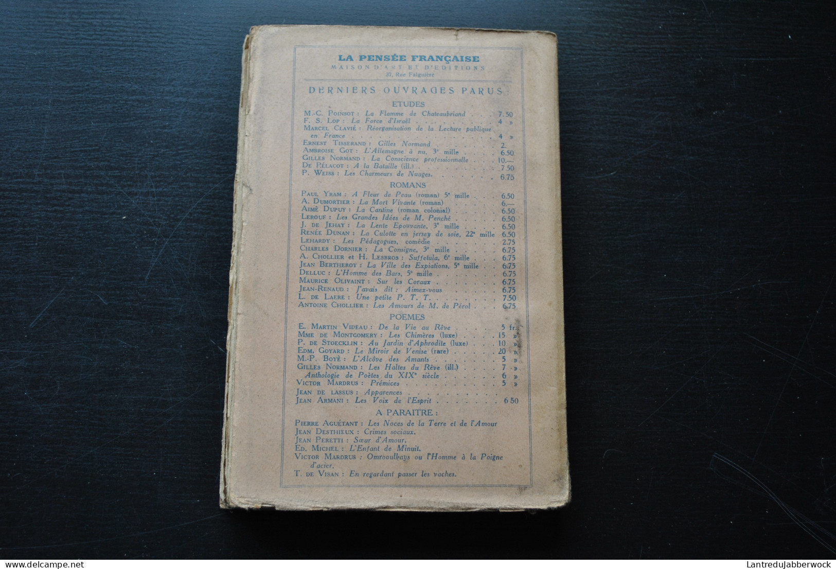 WEISS Pierre Les Charmeurs De Nuages La Pensée Française 1924 Aviation Guerre Aérienne Nancy Messins Avion Pilote - War 1914-18