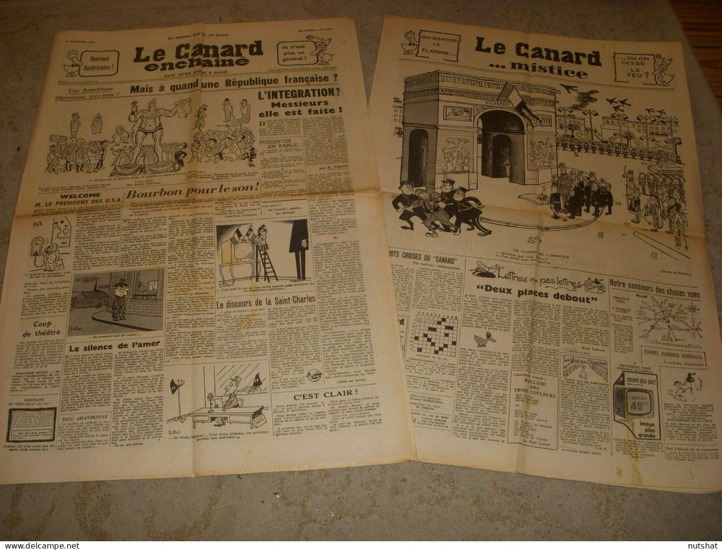 CANARD ENCHAINE 2090 09.11.1960 Pierre SABBAGH THEATRE RUY BLAS Louis MOLLION - Politics