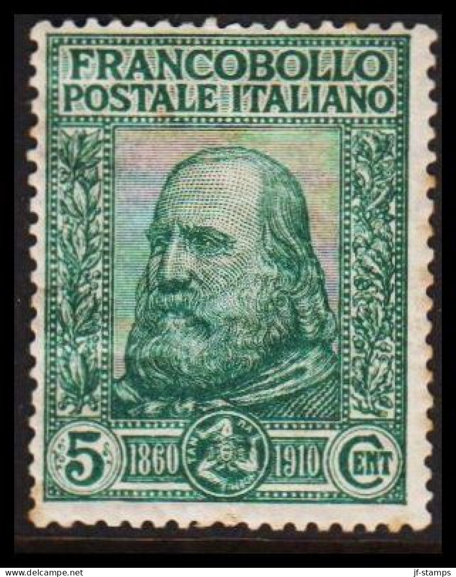 1910. ITALIA.  GARIBALDI 5 (+5) Cmi. Hinged. (Michel 95) - JF544890 - Nuevos