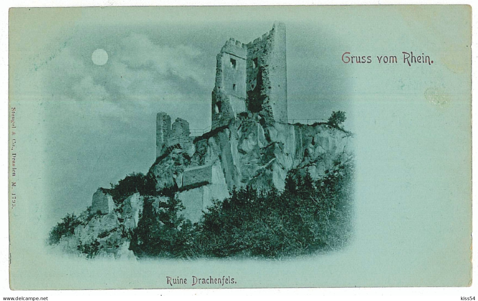 GER 16 - 5727 RHEIN - DRACHENFELS, Germany, Litho, Castle Ruins - Old Postcard - Unused - Drachenfels