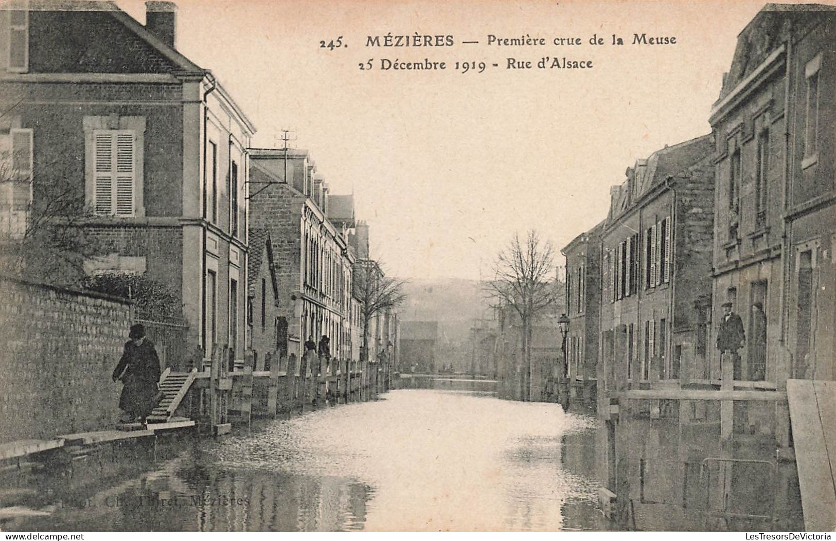 SUISSE - Mézières - Première Crue De La Meuse - 25 Décembre 1919 - Rue D'Alsace - Animé- Carte Postale Ancienne - Mézières