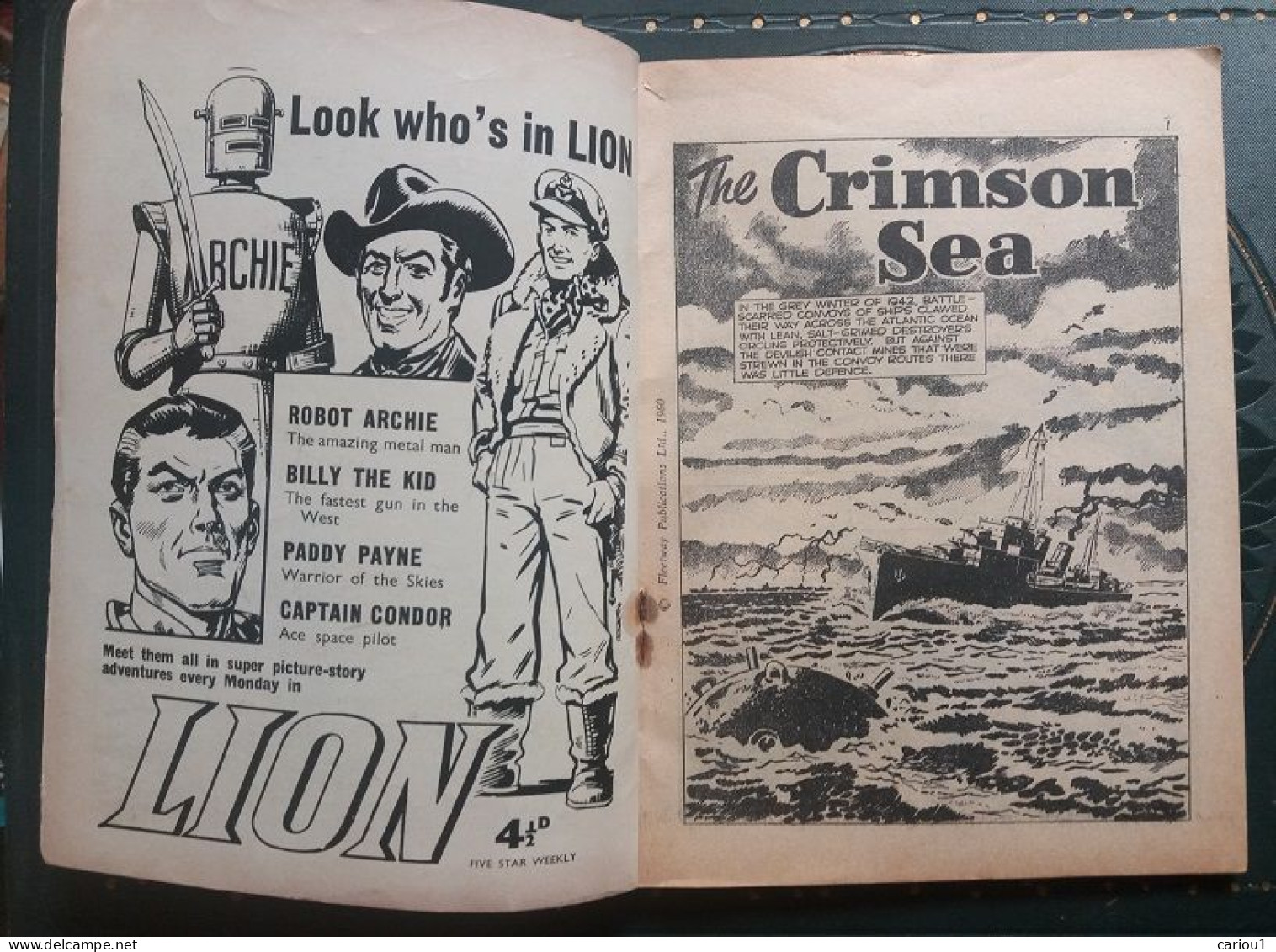 C1  Hugo PRATT The Crimson Sea FLEETWAY 1960 EO Edition Originale FIRST EDITION PORT INCLUS France - Pratt