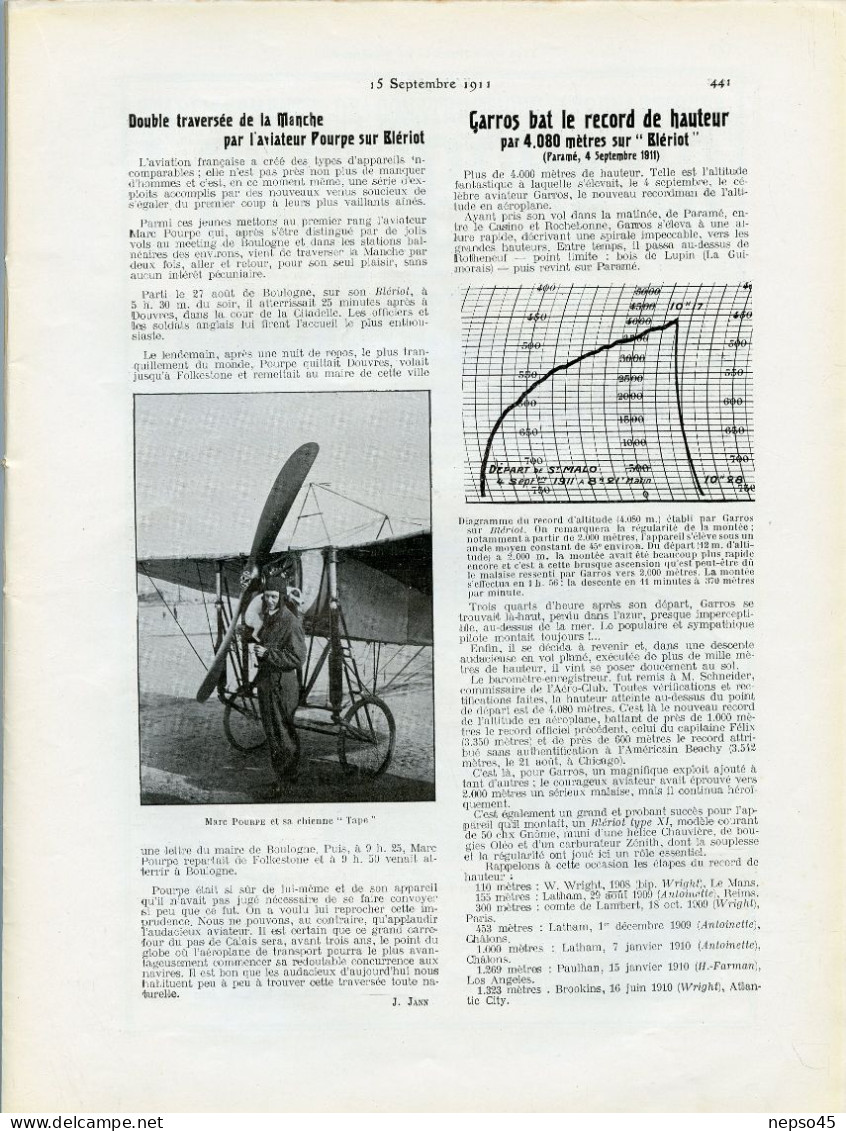 L'aérophile.Revue tecnique & pratique locomotions aériennes.1911.publie le Bulletin Officiel de l'Aéro-Club de France.