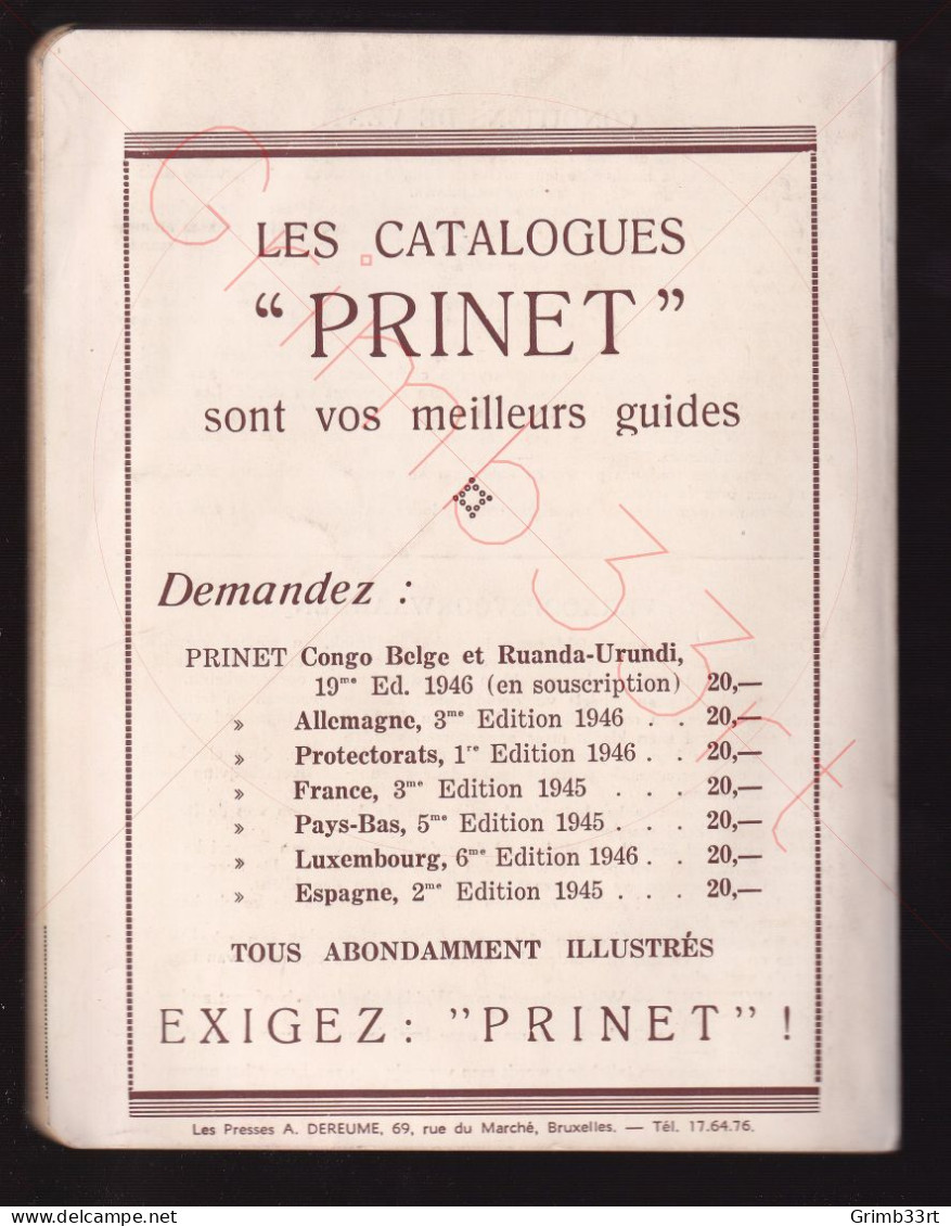 Prinet - Catalogue Illustré - 19e édition - 1946 - Belgique