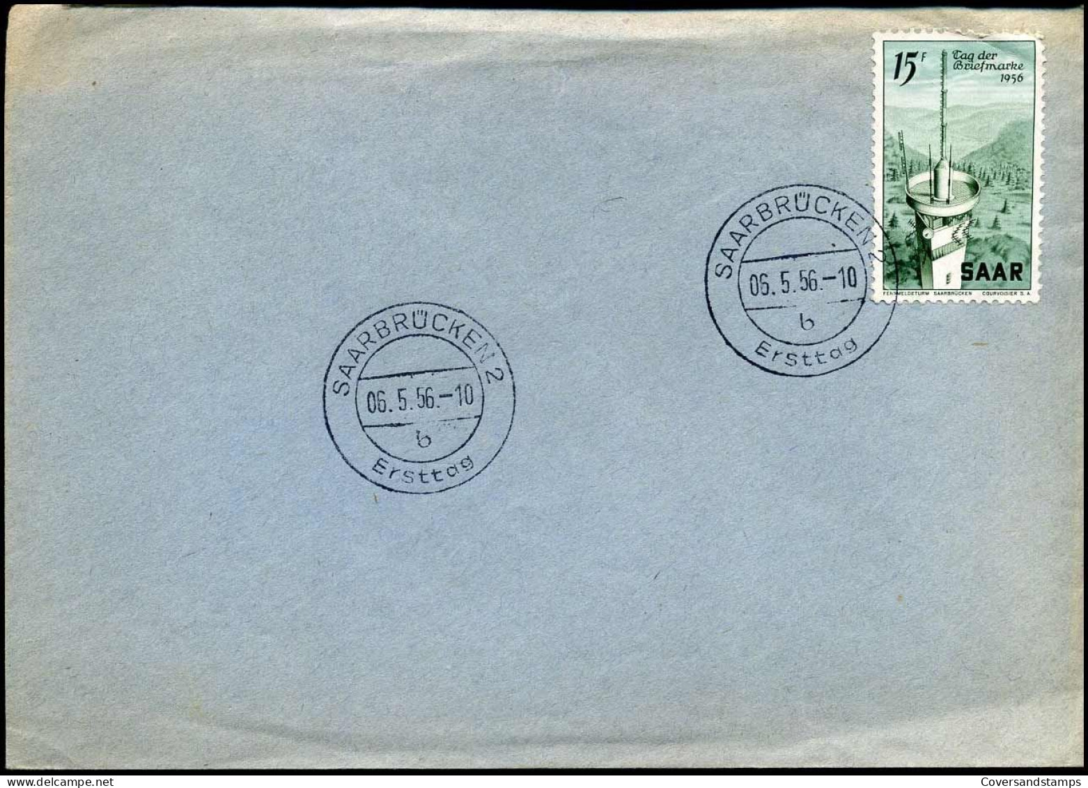 Saarland - FDC - Tag Der Briefmarke 1956 - Mi 369 - FDC