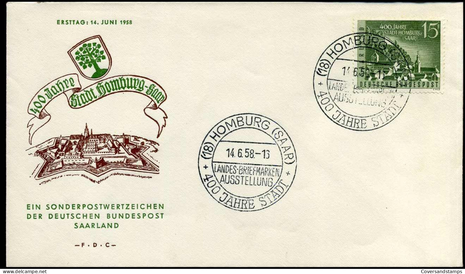 Saarland - FDC - 400 Jahre Stadt Homburg - Mi 436 - FDC