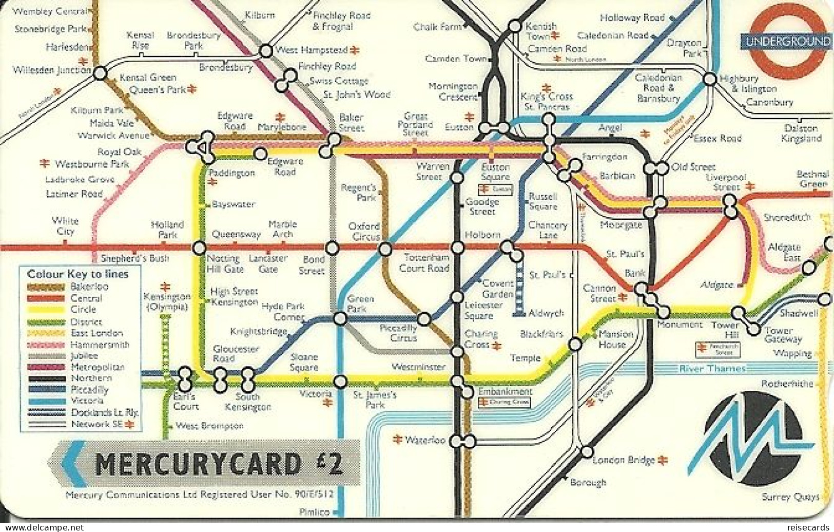 Great Britain: Mercury - London, Map Of Underground - Other & Unclassified