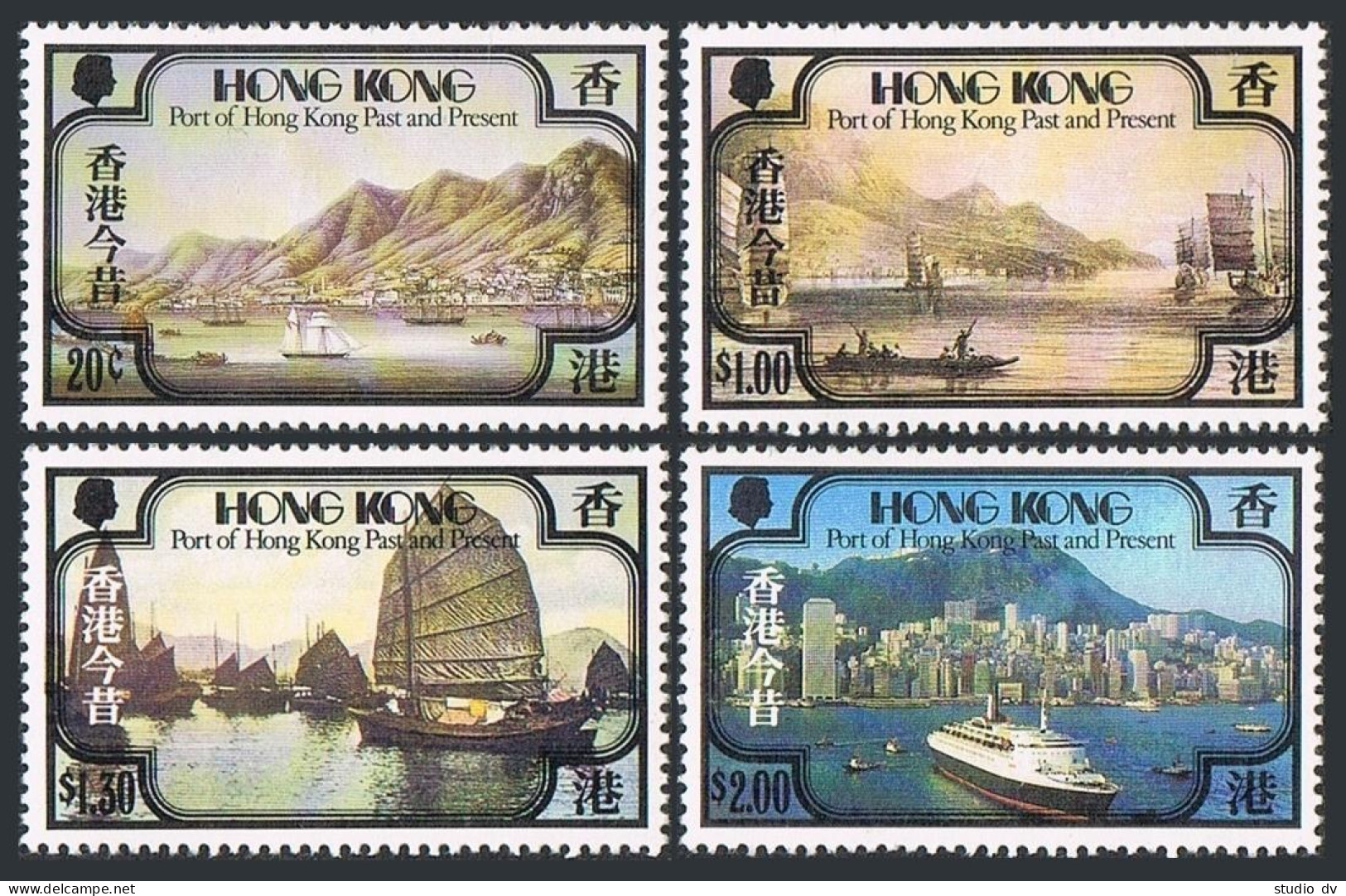 Hong Kong 380-383, MNH. Michel 380-383. Port Of Hong Kong, 1982. Views, Ships. - Ungebraucht