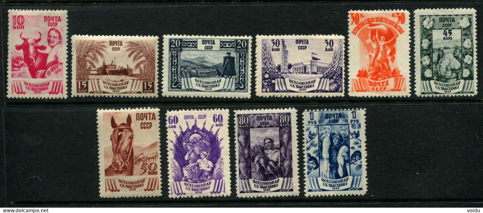 Russia  1939 Mi 699-708 MNH ** - Neufs