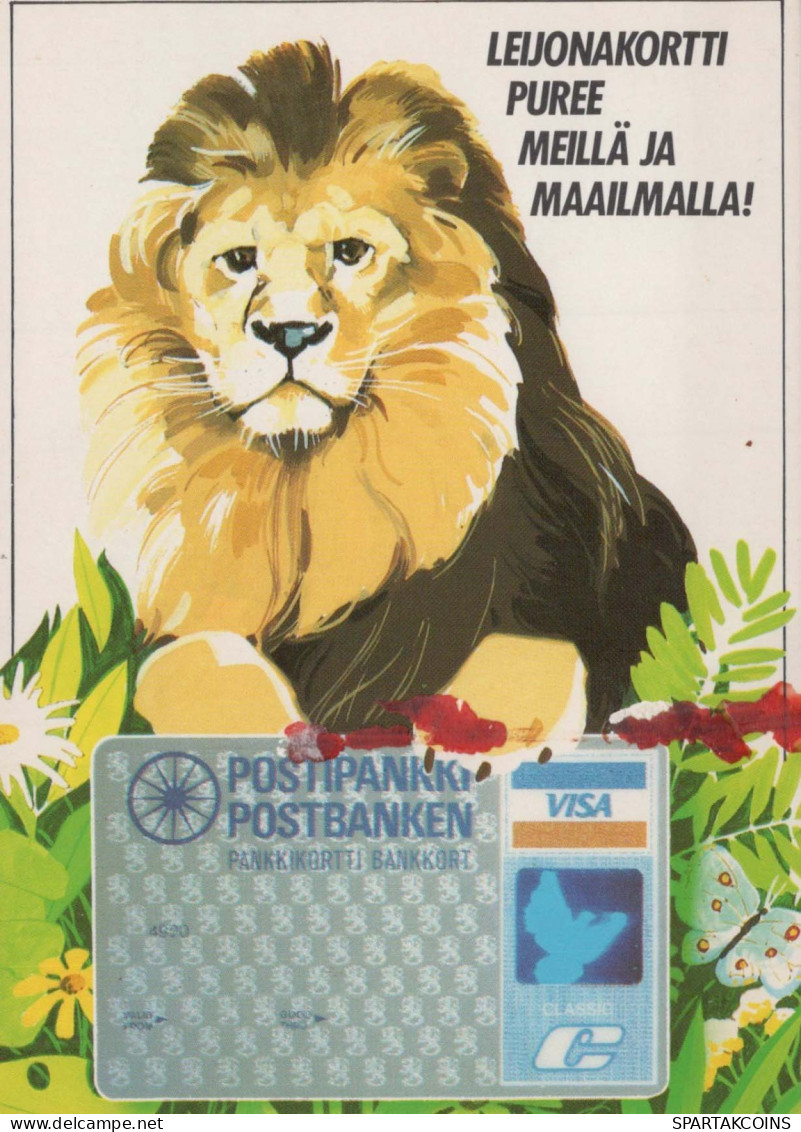 LEÓN Animales Vintage Tarjeta Postal CPSM #PBS061.ES - Lions