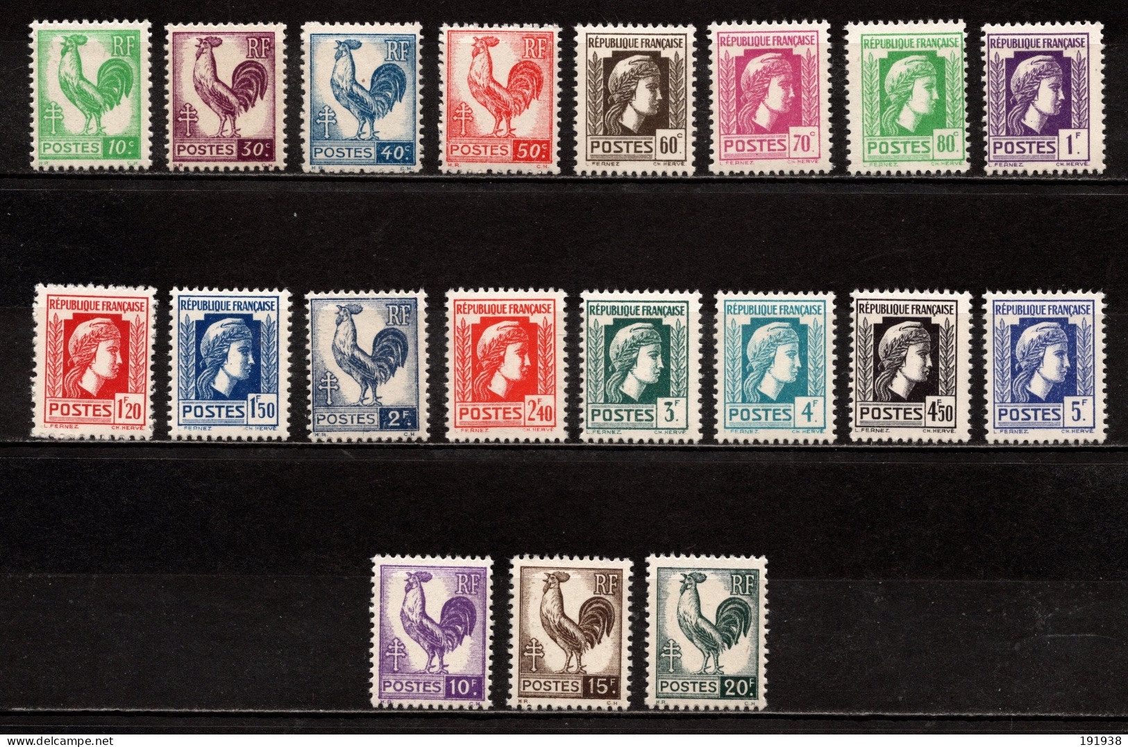 France N° 630/48**, Série Complète, Superbes - 1944 Coq Et Marianne D'Alger