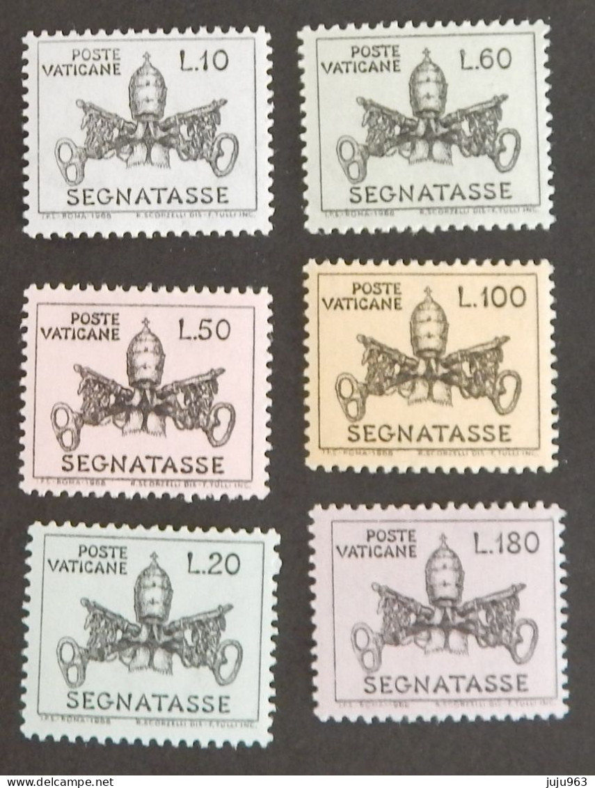 VATICAN TAXE  YT 19/24 NEUFS**MNH "ARMOIRIES PAPALES" ANNÉE 1968 - Postage Due