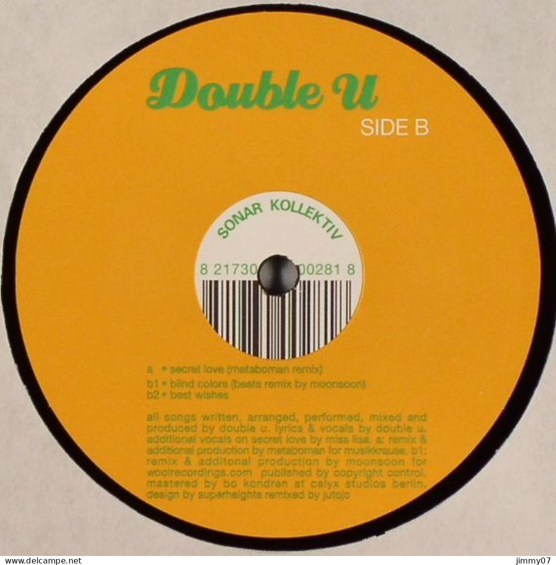 Double U - Secret Love (12") - 45 Rpm - Maxi-Single