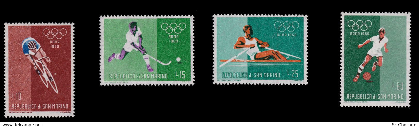 SAN MARINO STAMPS.1960.17th Olympic Games Rome.SCOTT 456-465,C111-C114.MNH. - Nuovi