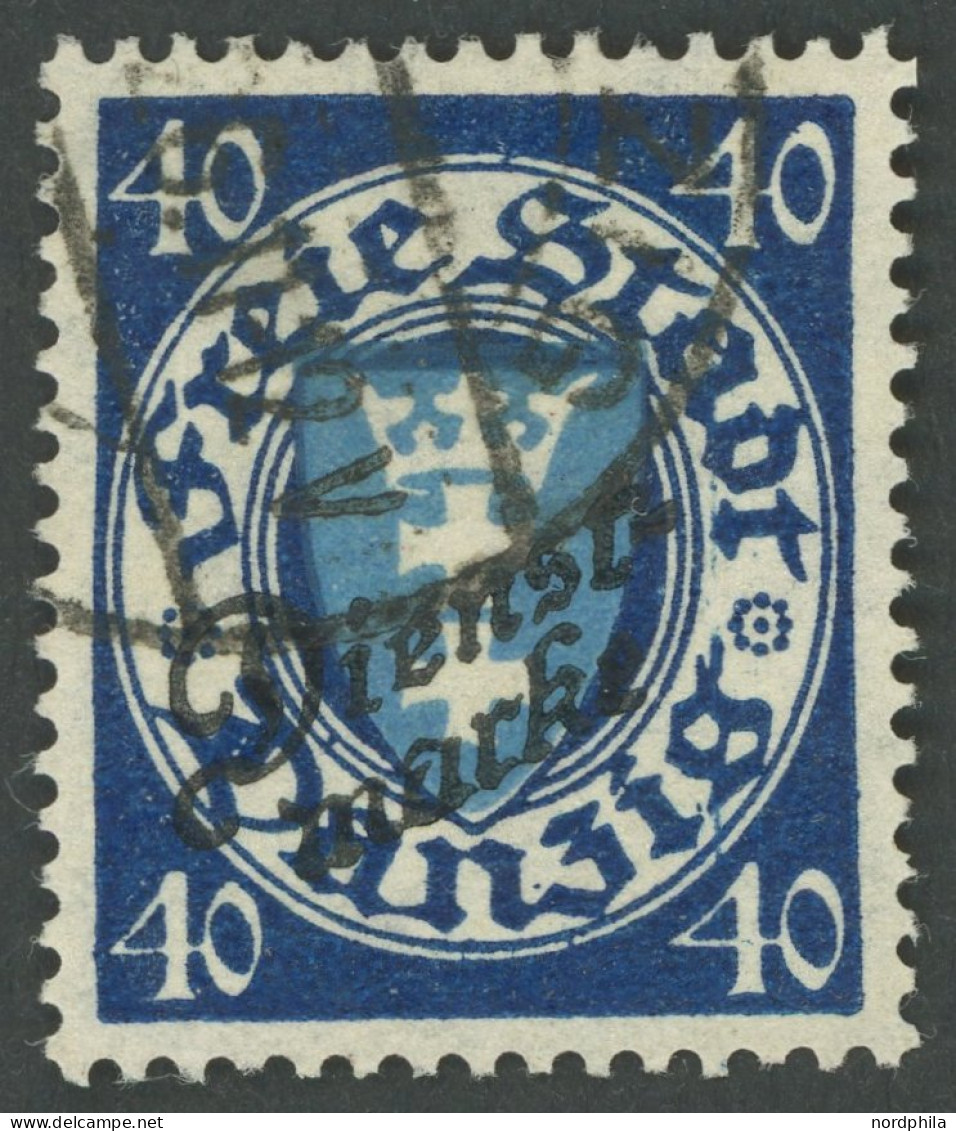 DIENSTMARKEN D 49b O, 1924, 40 Pf. Schwärzlichviolettultramarin/mittelcyanblau, Pracht, Gepr. Gruber, Mi. (140.-) - Service