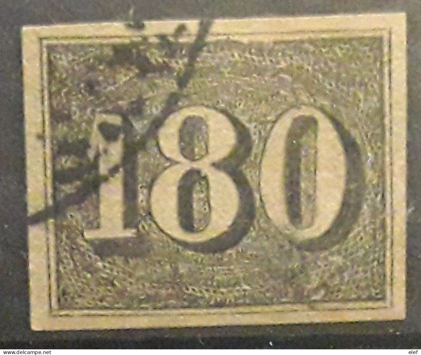 BRASIL BRESIL BRAZIL 1850 - 1866, Chiffres,  Yvert No 16 A, 180 R  Noir  Obl Cachet à Date Cds Cancel,  TB - Gebruikt