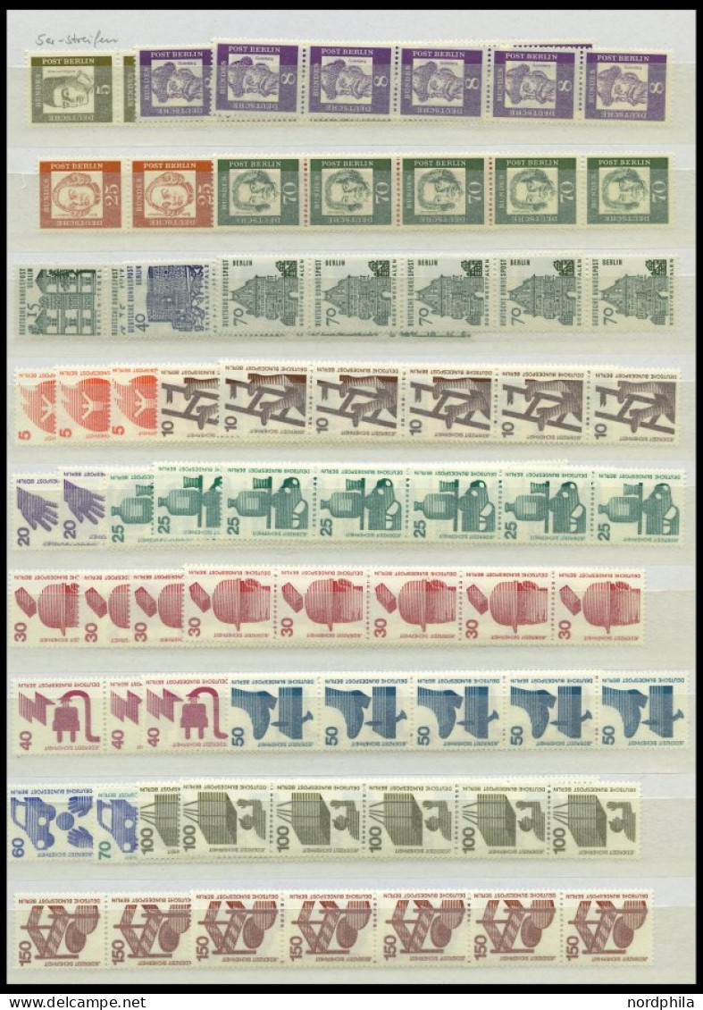 ROLLENMARKEN , 1961-73, Partie Rollenmarken Mit 5er-, 6er- Und 11er-Streifen Sowie Farbigen Zählnummern, U.a. Mit Mi.Nr. - Roulettes